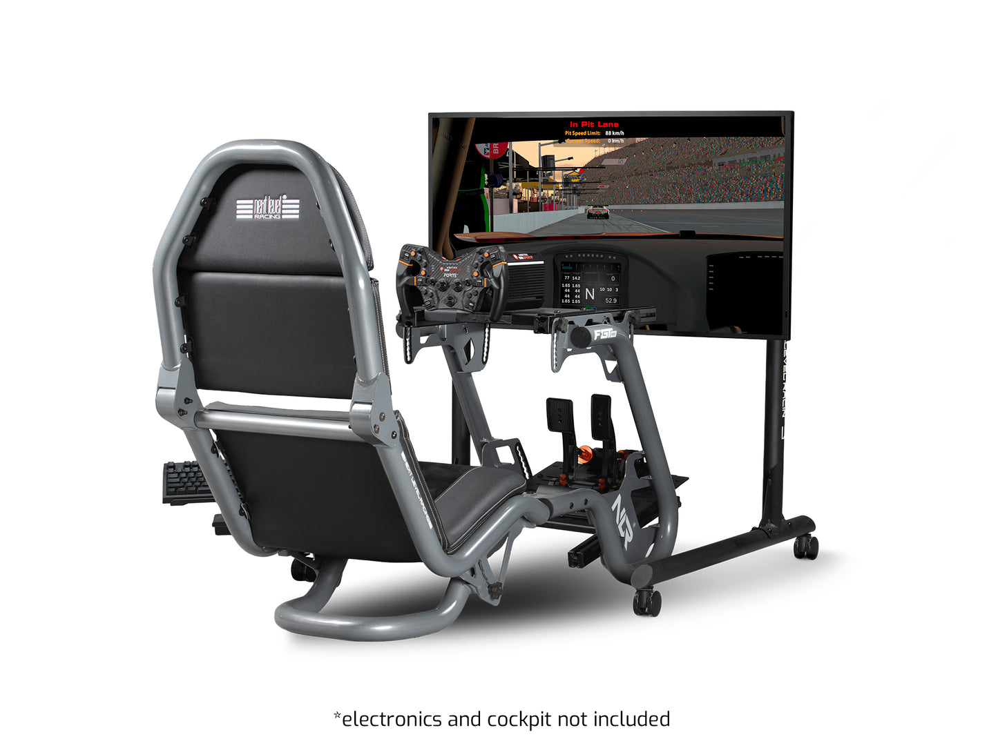 Round Tube Freestanding Single Monitor Stand