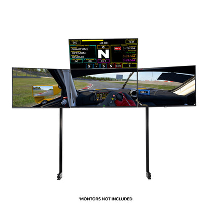 Elite Free Standing Quad Monitor Stand - Black Edition