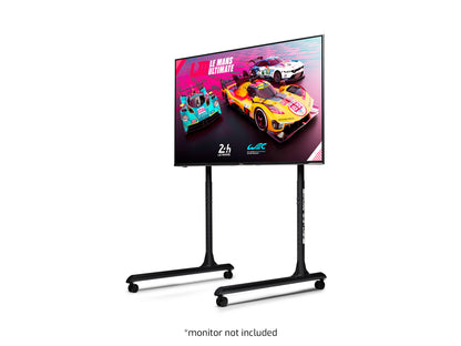 Round Tube Freestanding Single Monitor Stand